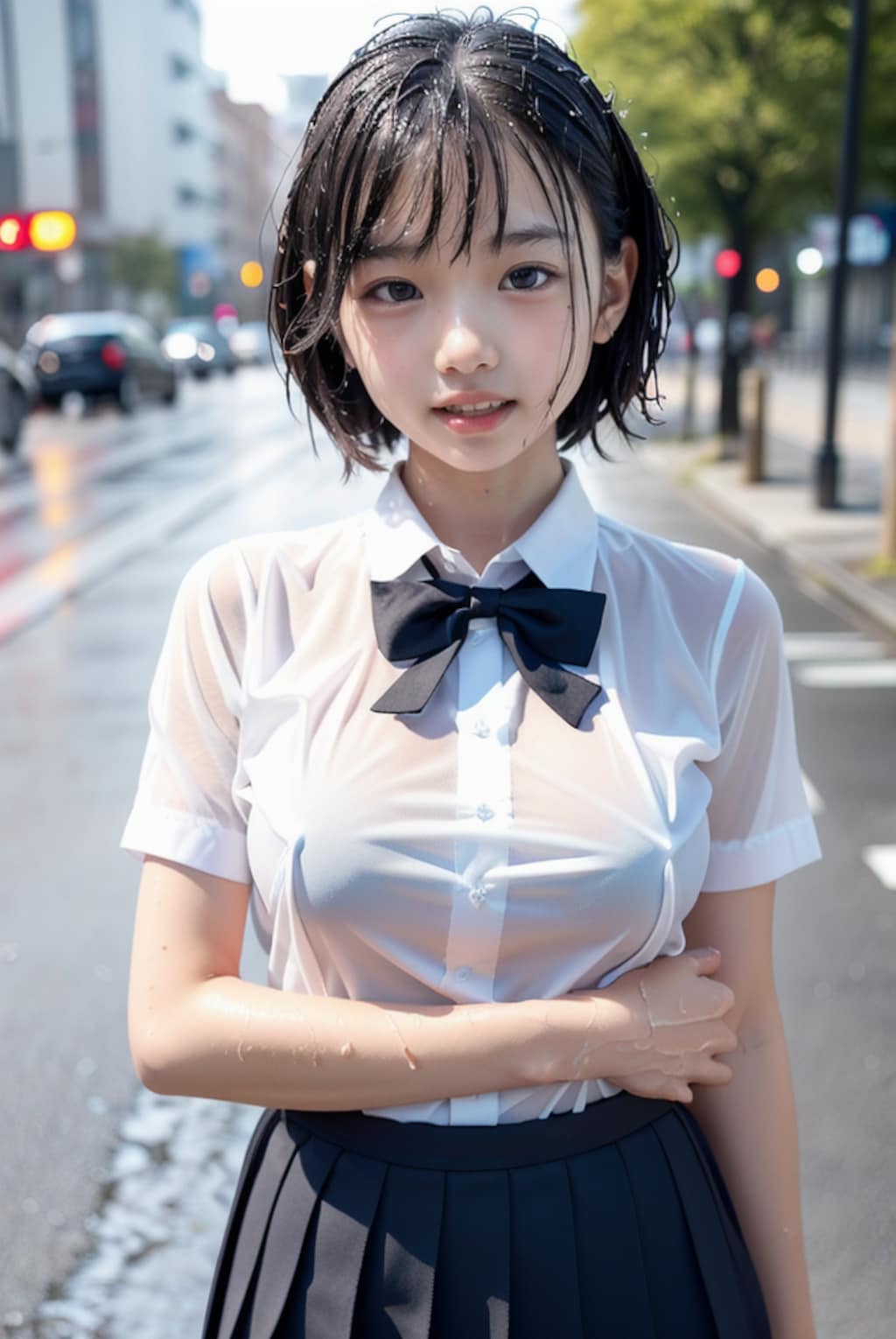 濡れ透けJK