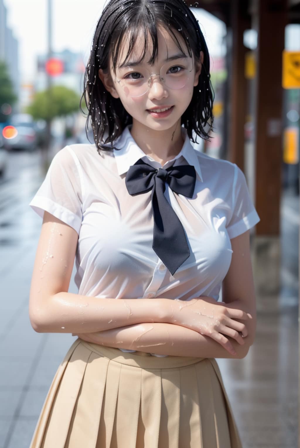 濡れ透けJK