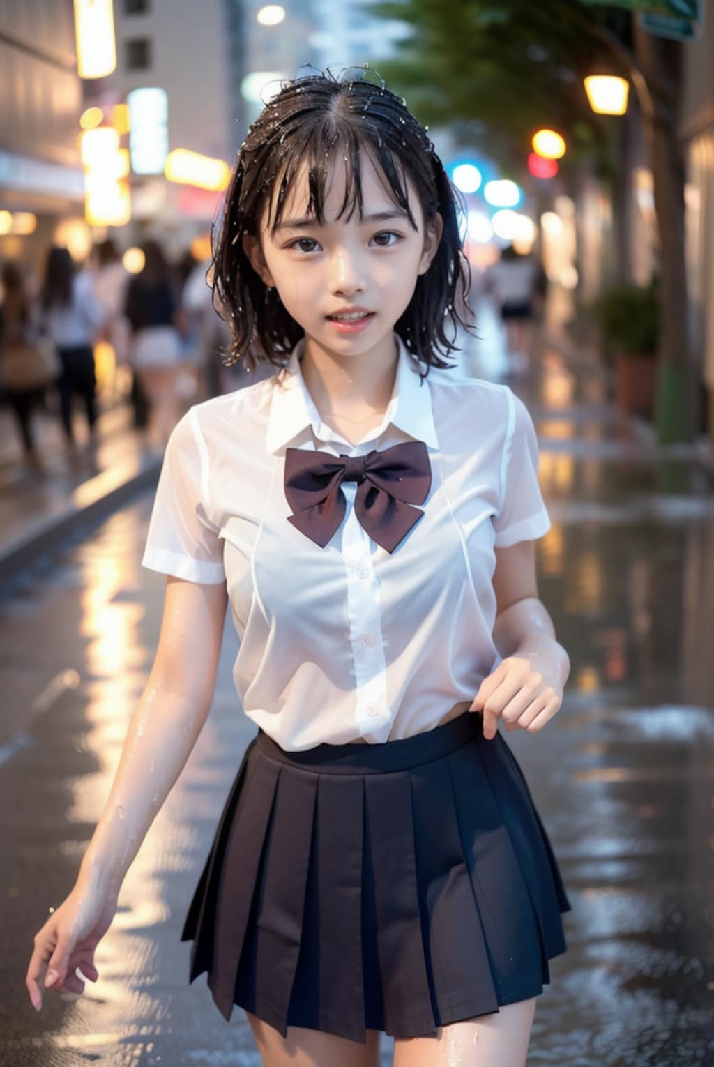 濡れ透けJK