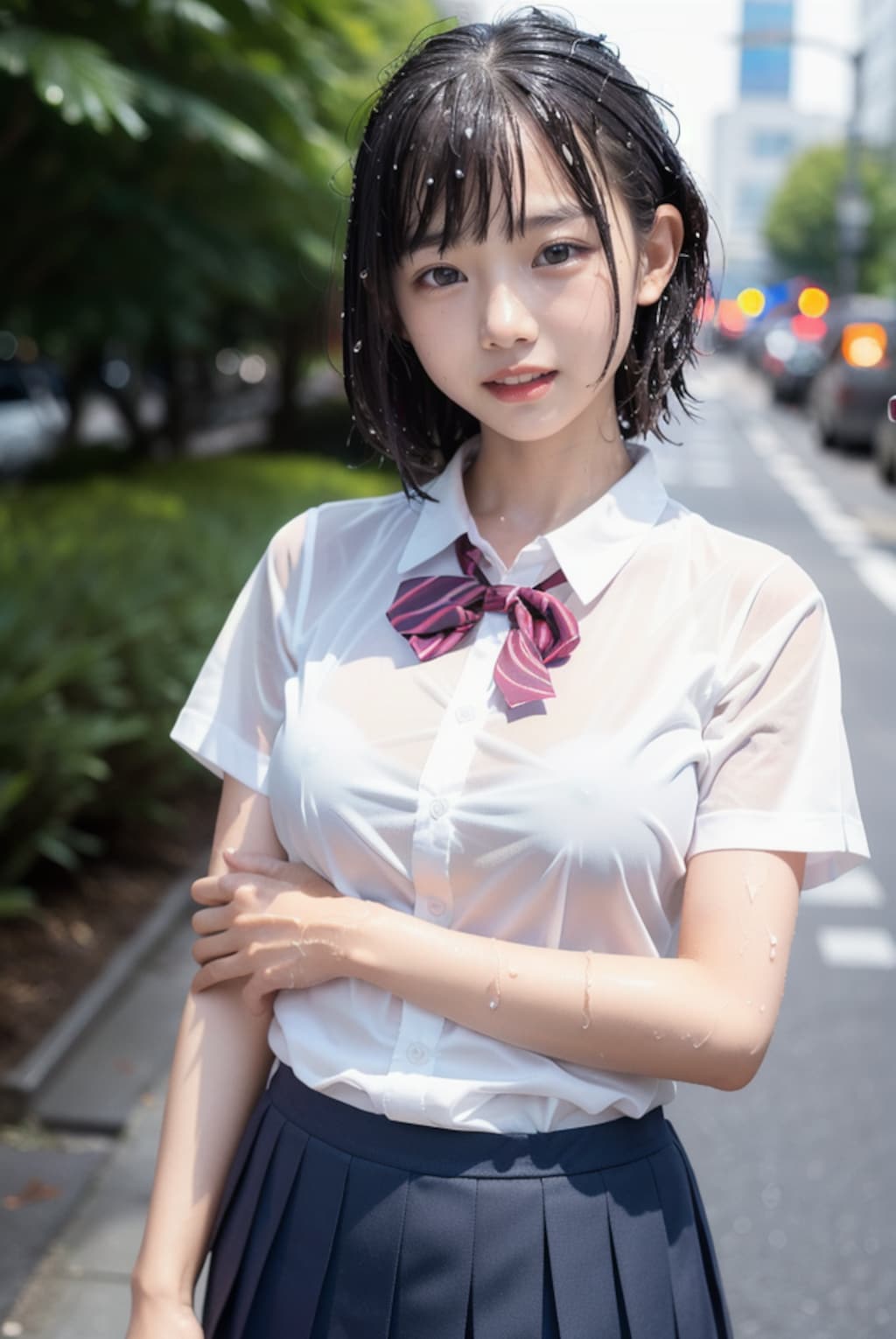 濡れ透けJK