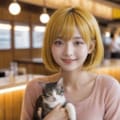 BarCatで猫と戯れるユイちゃん 10枚目