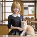 BarCatで猫と戯れるユイちゃん 11枚目