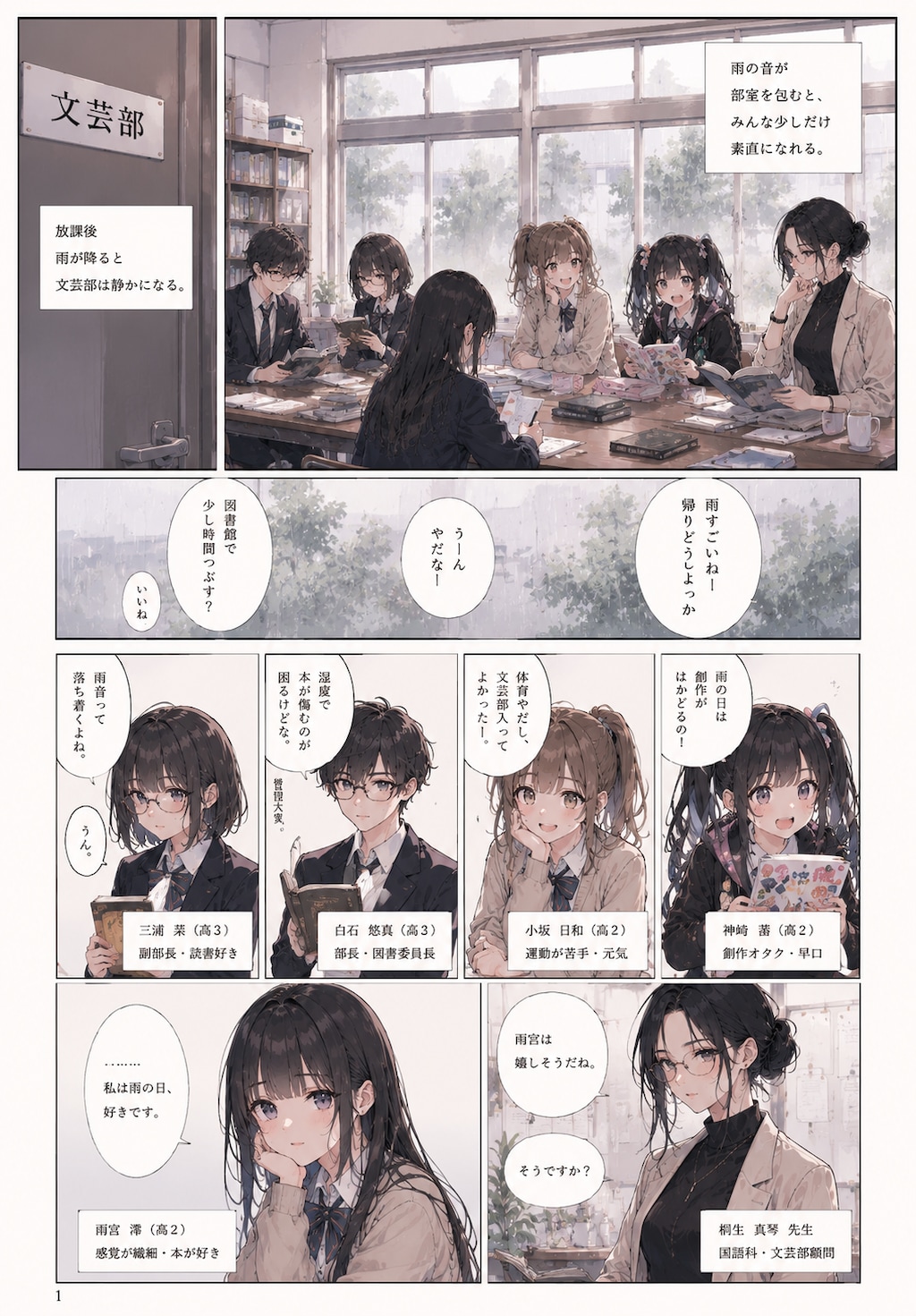 雨の日は柔らかな手触り☂️