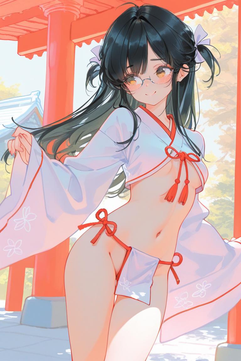 <うちの子ちゃん>神社でアルバイト？