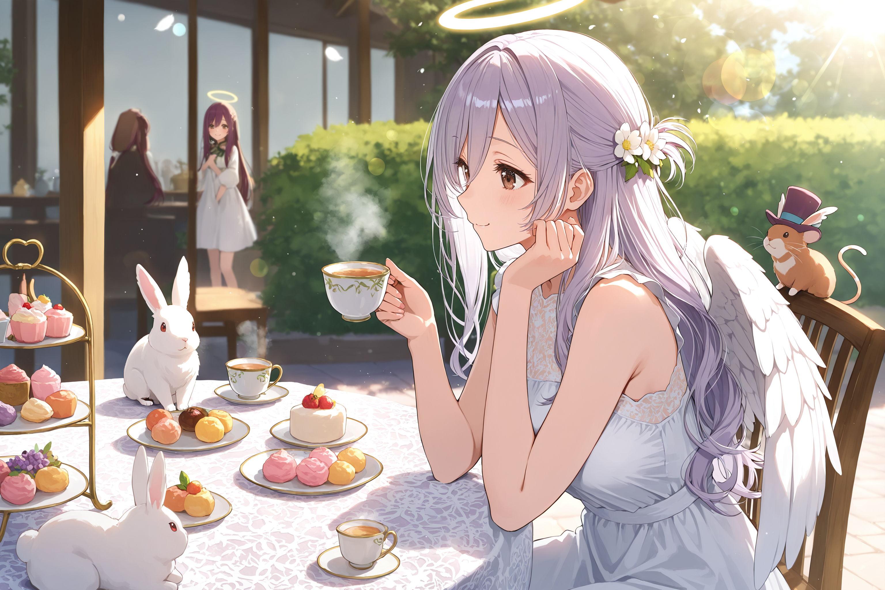 天使さんのティータイム | の人気AIイラスト・グラビア