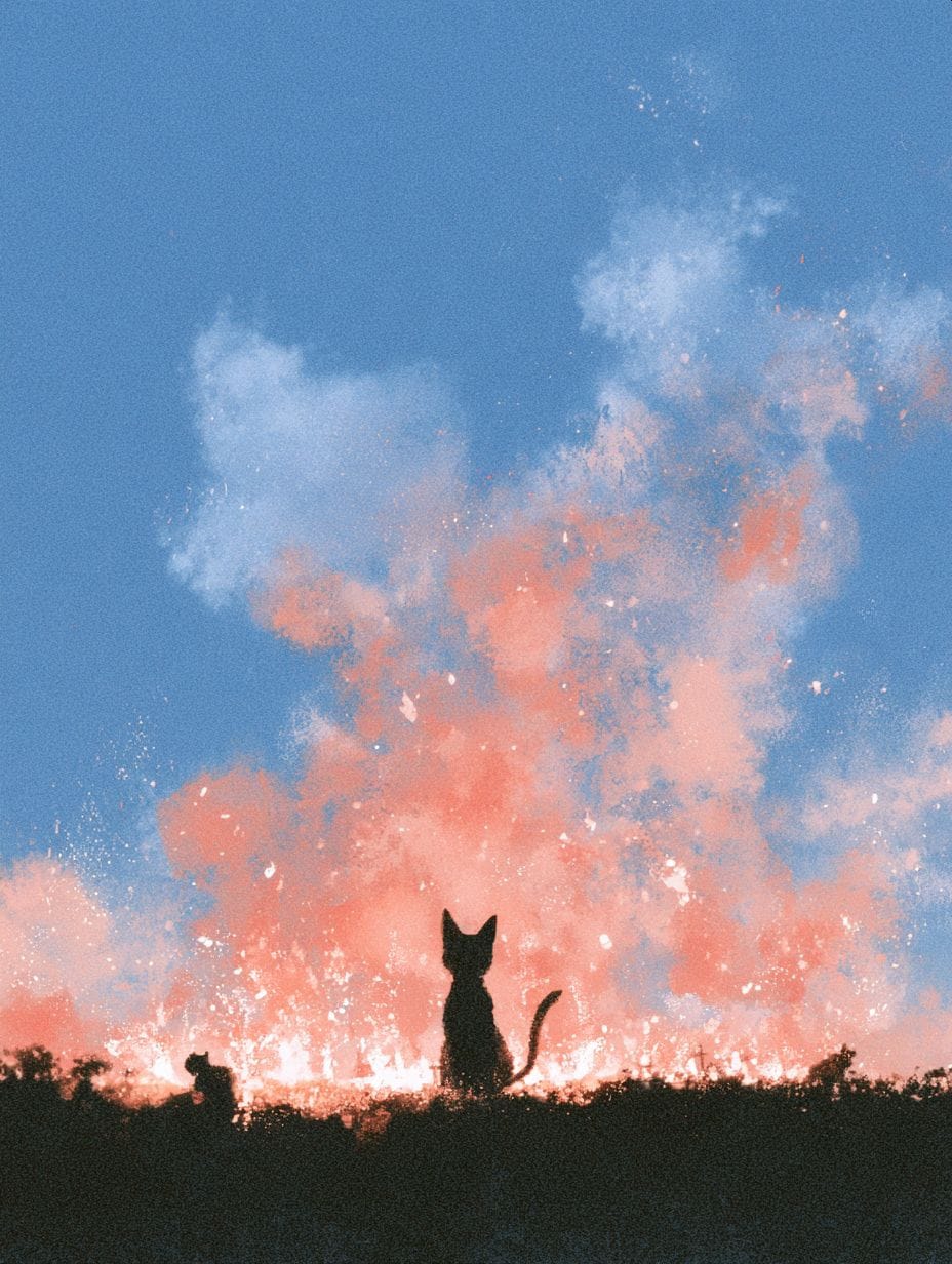 猫と花と鳥と | の人気AIイラスト・グラビア