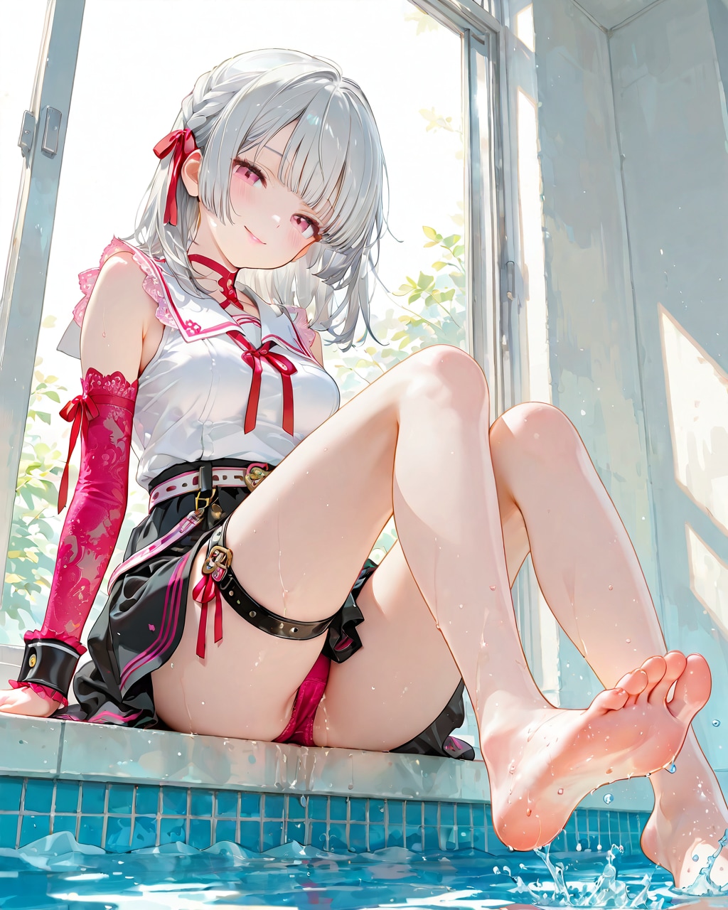プールで遊ぼ