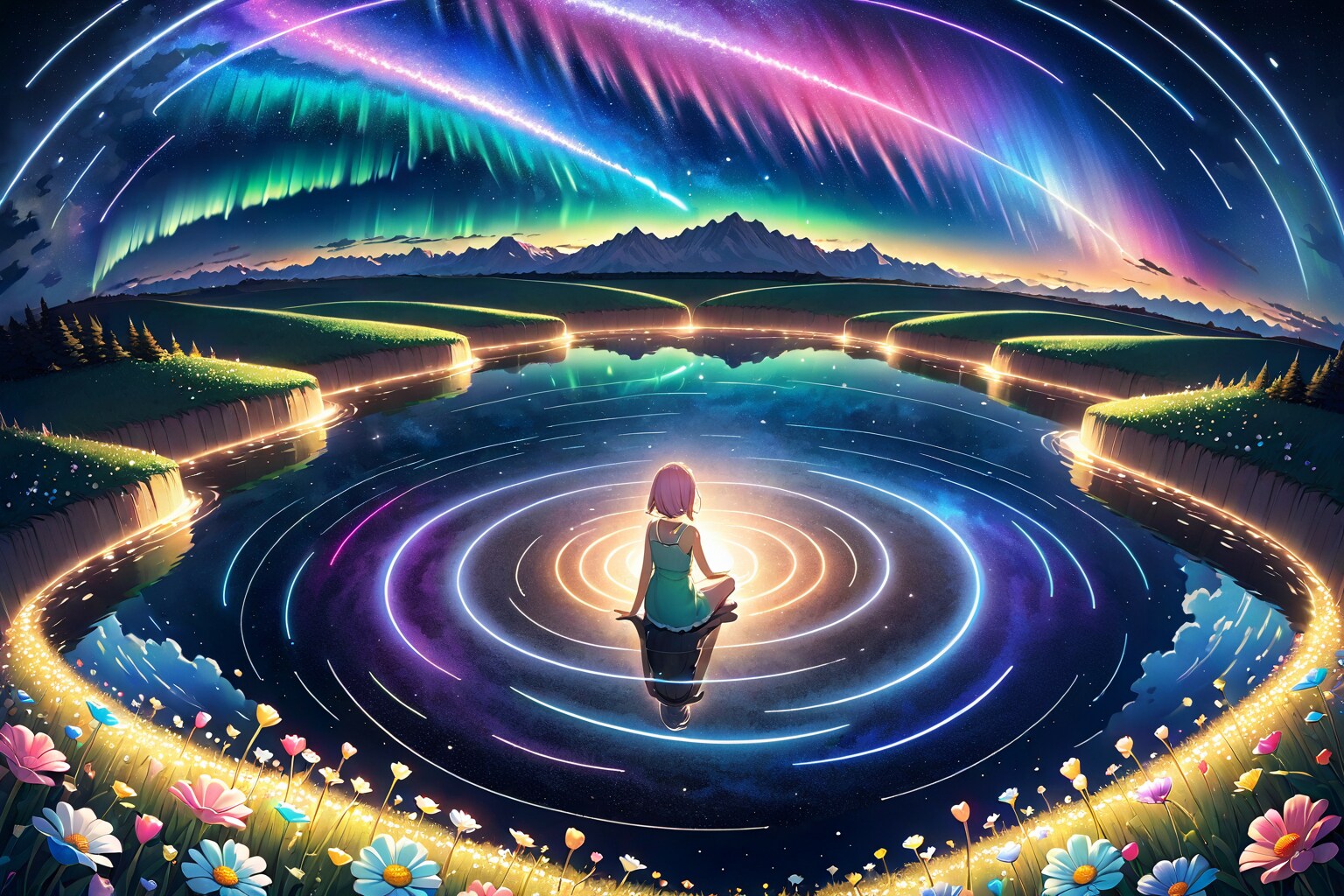 星空湖面