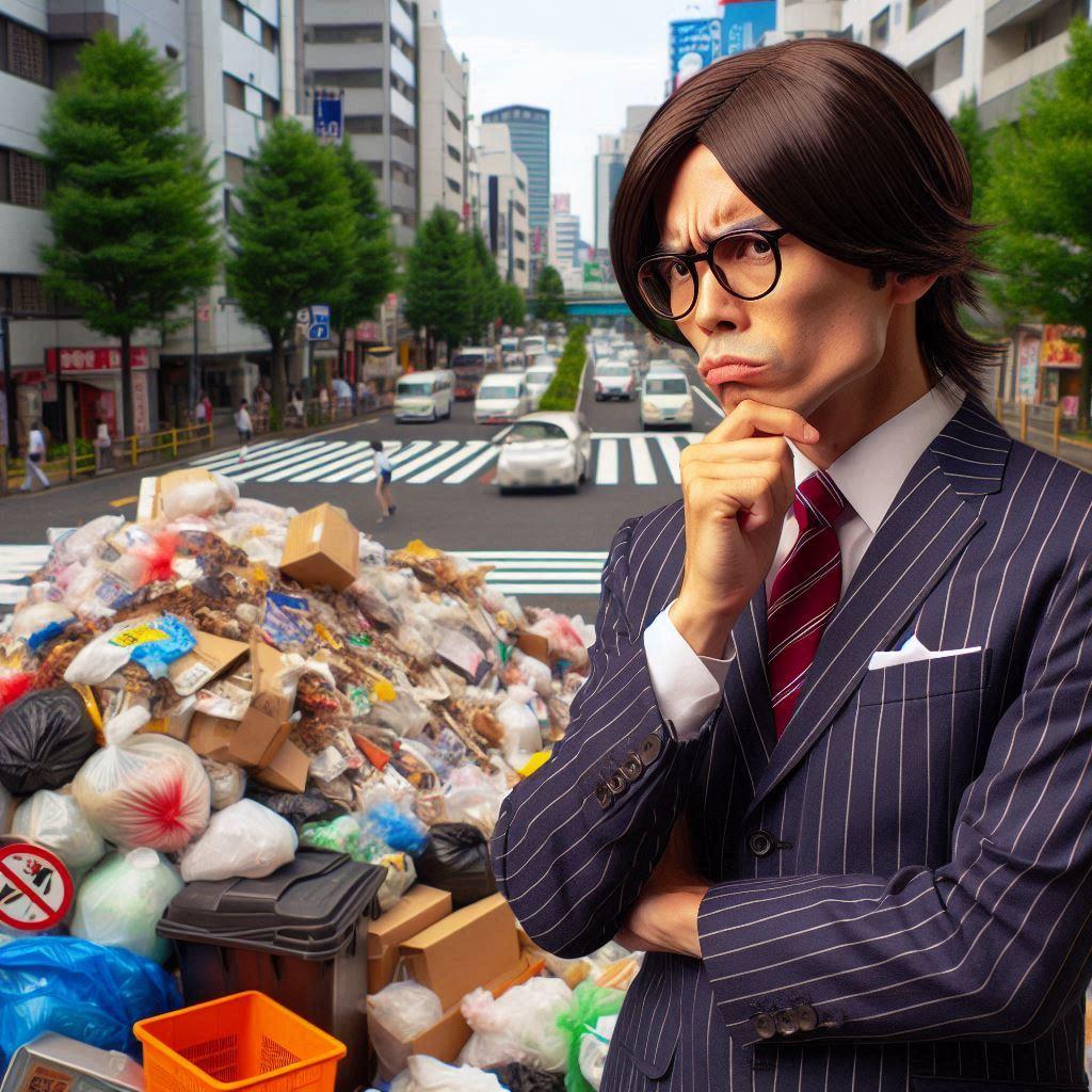 ゴミのポイ捨てを考える | の人気AIイラスト・グラビア