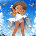 晴れと鳩と日焼け少女 4枚目