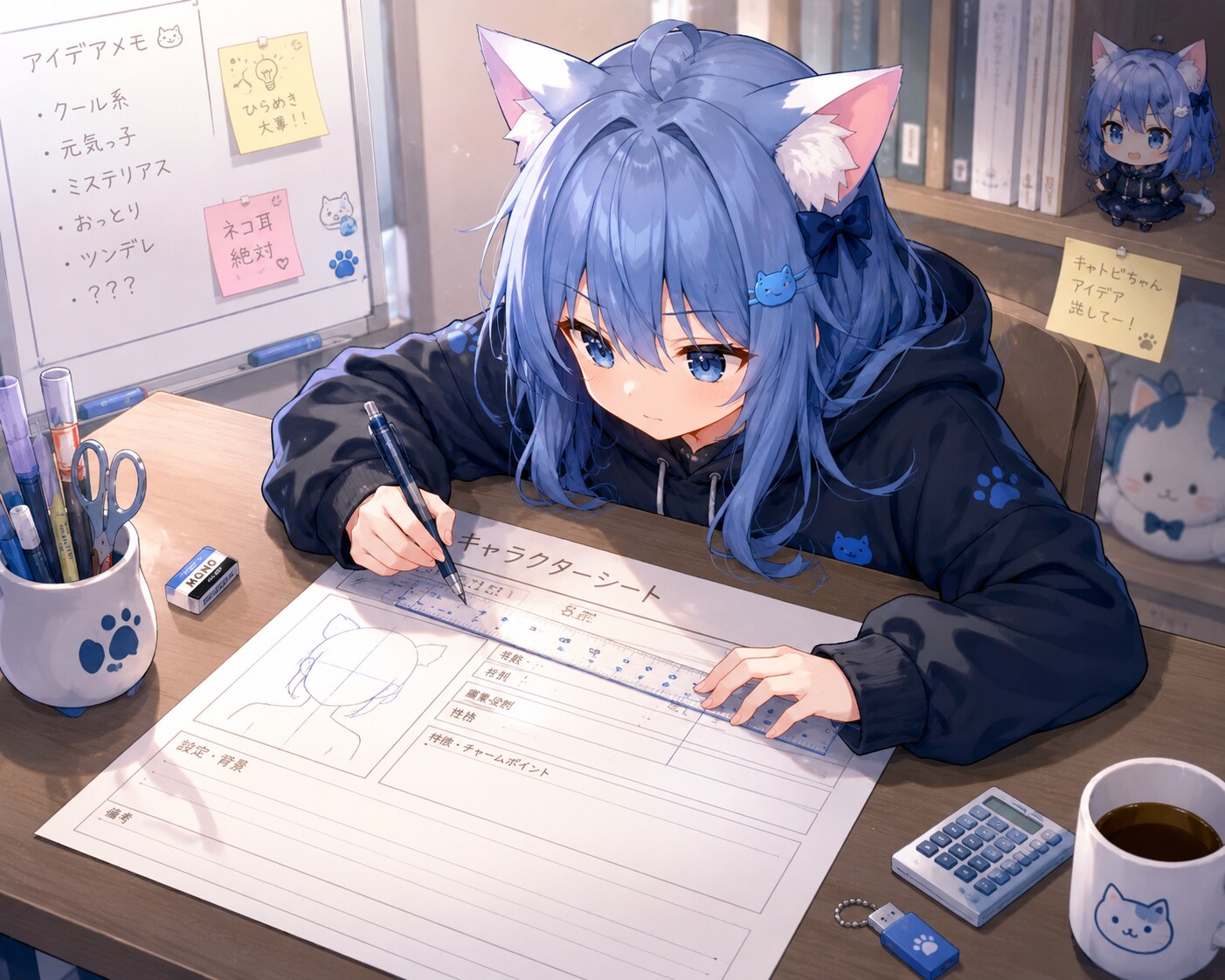 キャラクターシートを作ってるさくら | の人気AIイラスト・グラビア