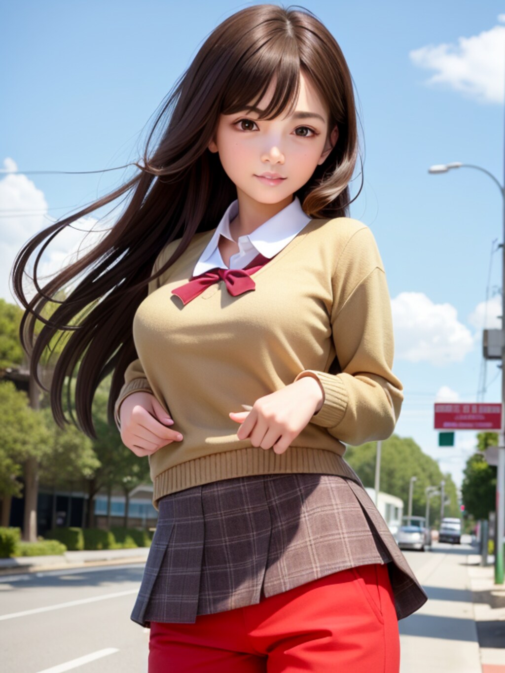 制服の下にジャージ？