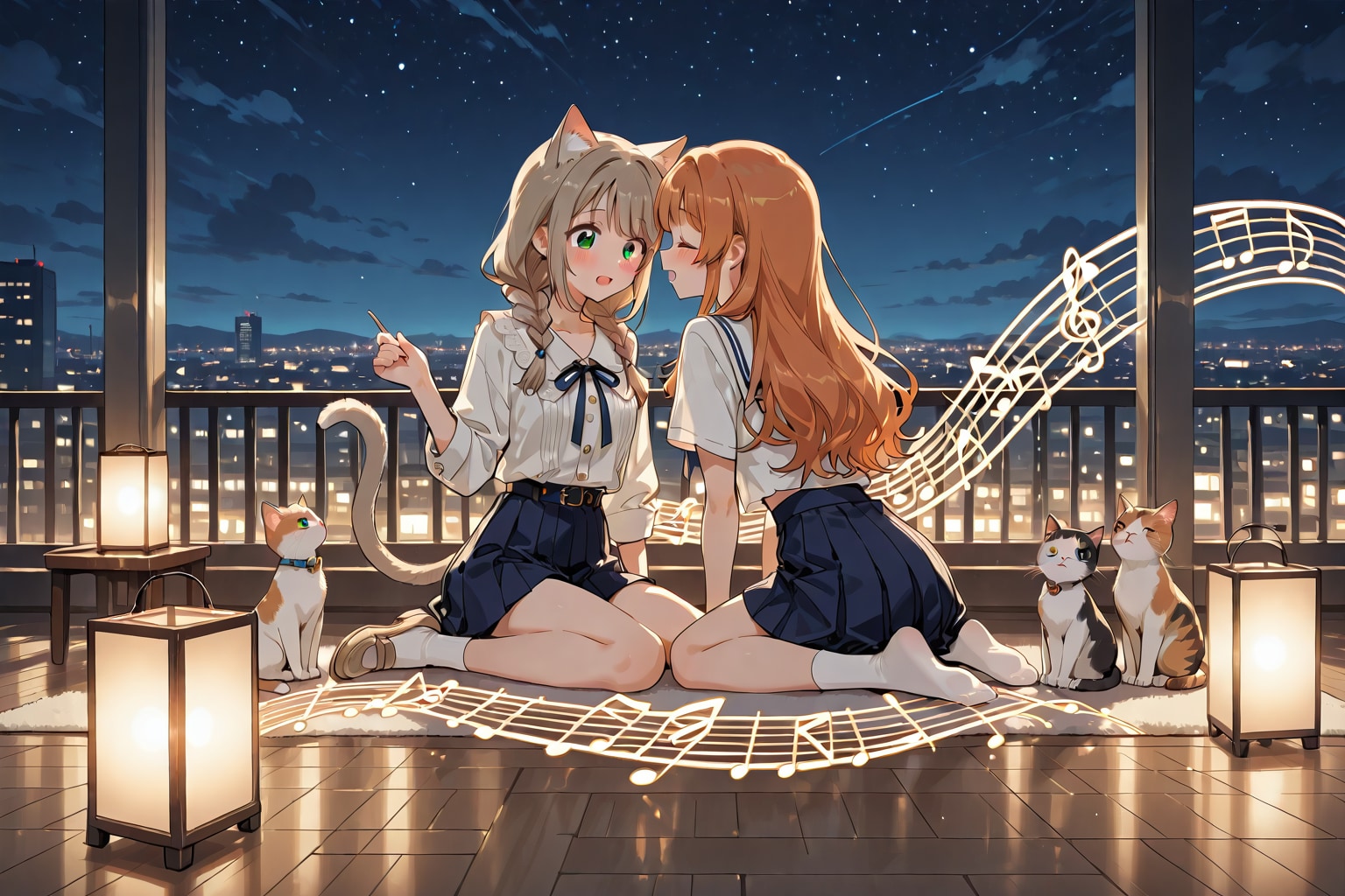 ネコのミュージック | の人気AIイラスト・グラビア