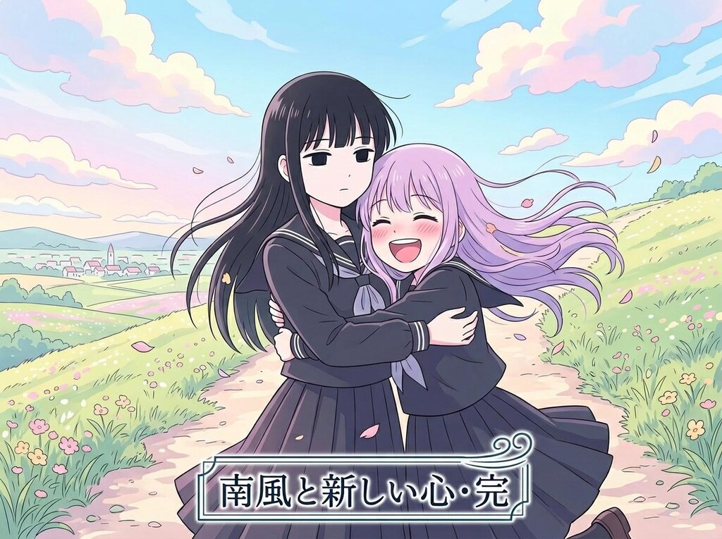 二人の女の子と南風の吹く丘