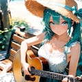 初音ミク、木漏れ日の公園であなたに一曲だけの弾き語り 3枚目