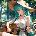 初音ミク、木漏れ日の公園であなたに一曲だけの弾き語り 4枚目
