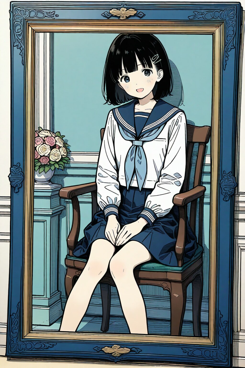 額縁の妹ちゃん✨ | の人気AIイラスト・グラビア