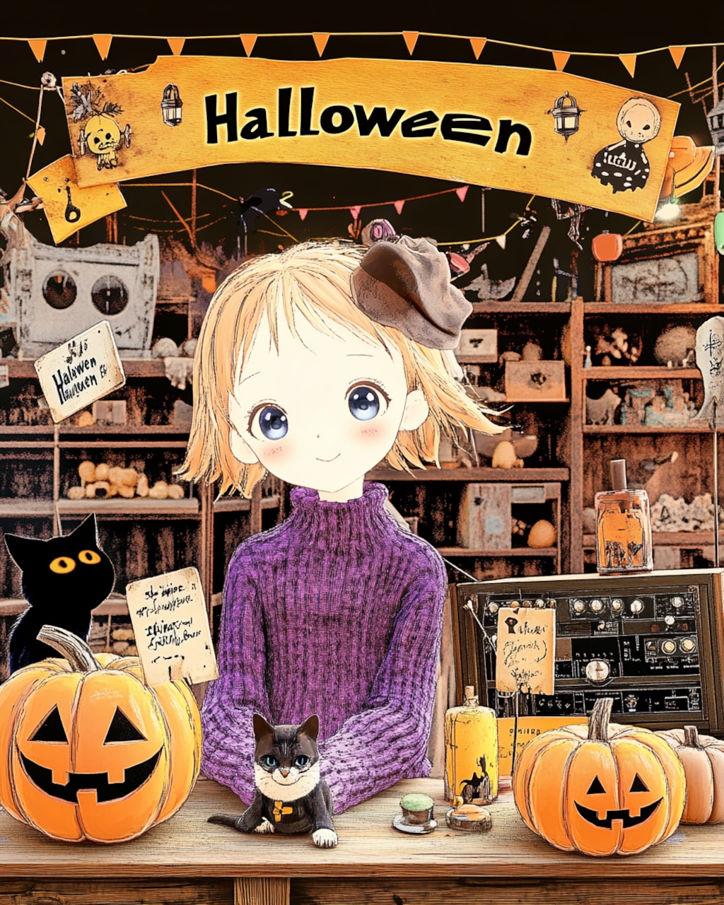 ねことカボチャと秘密のおまじない