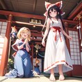 巫女にも衣装❤（霊夢とアリス） 3枚目