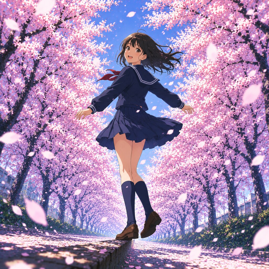 桜のトンネル