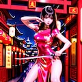 黒髪チャイナドレスフィギュア 4枚目