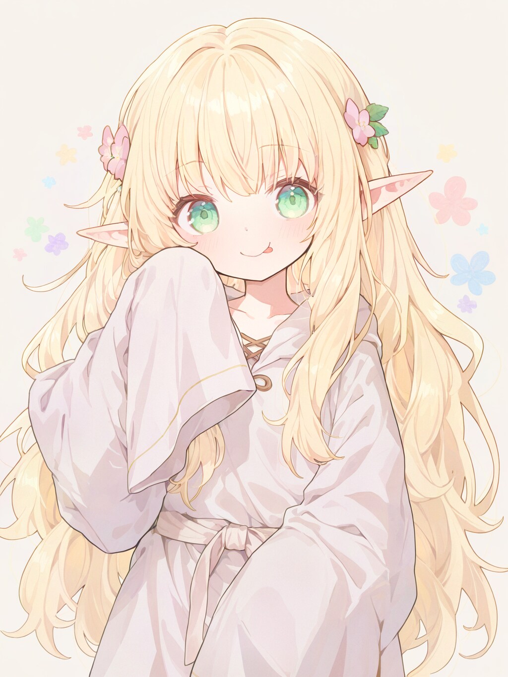 萌え袖悪戯っ子エルフ