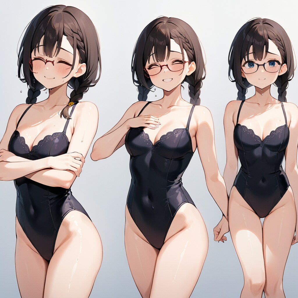 オタクちゃん黒レオタード