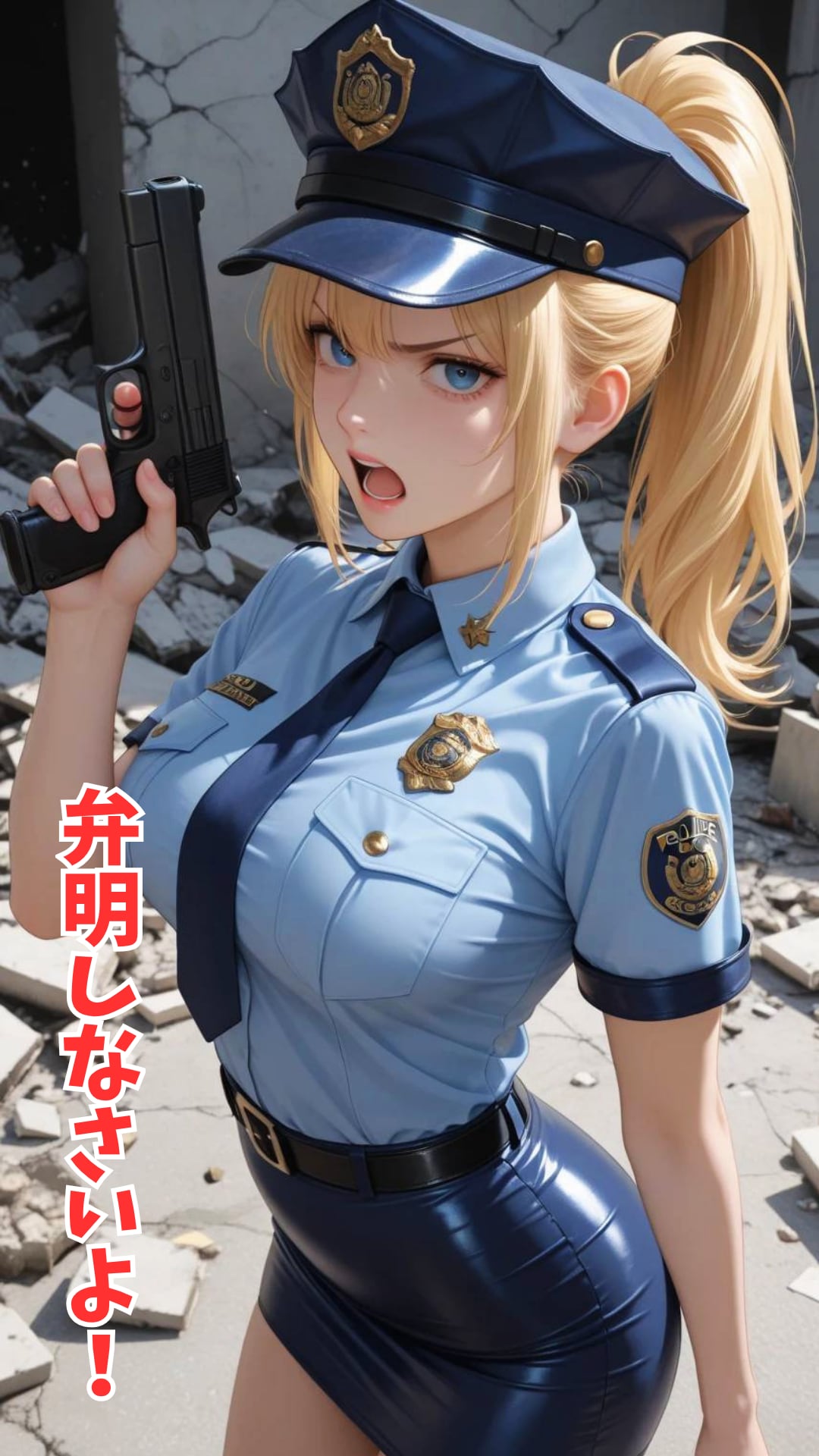 模倣監視警察巡回中（雑）気分で撃つ | の人気AIイラスト・グラビア
