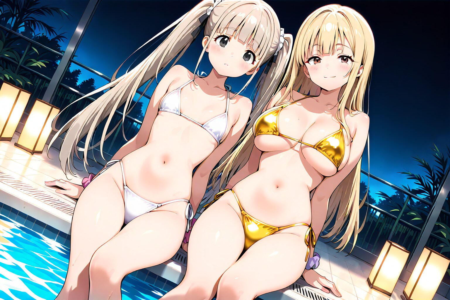 ナイトプールでちょいとクール