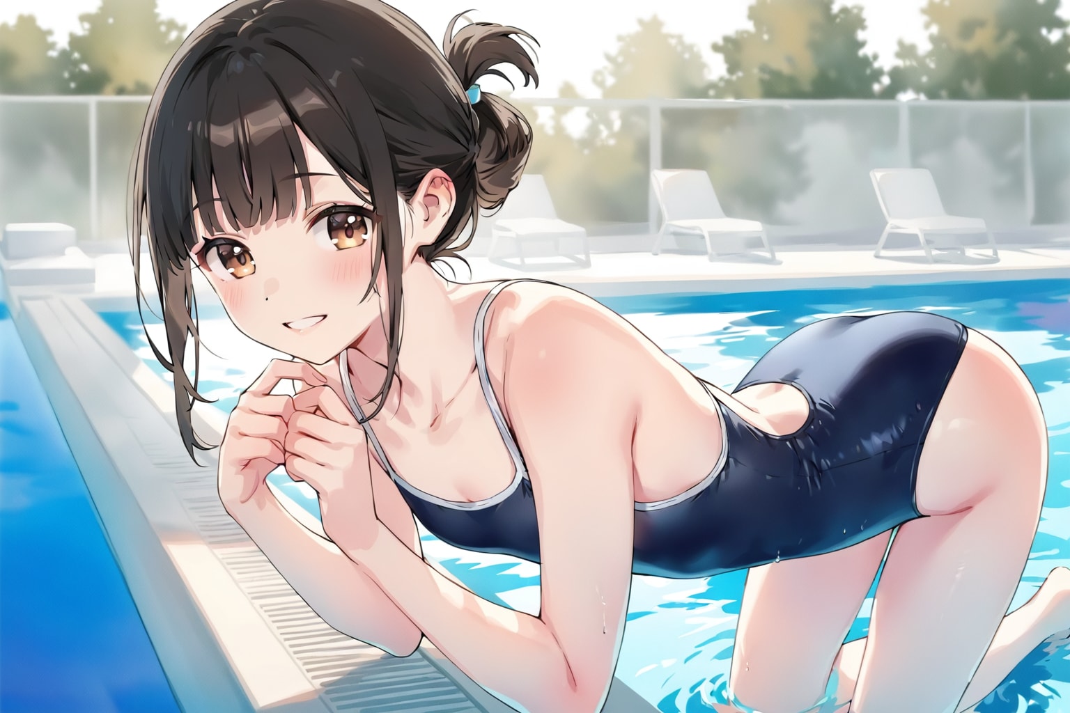 プールに入れる気温だ