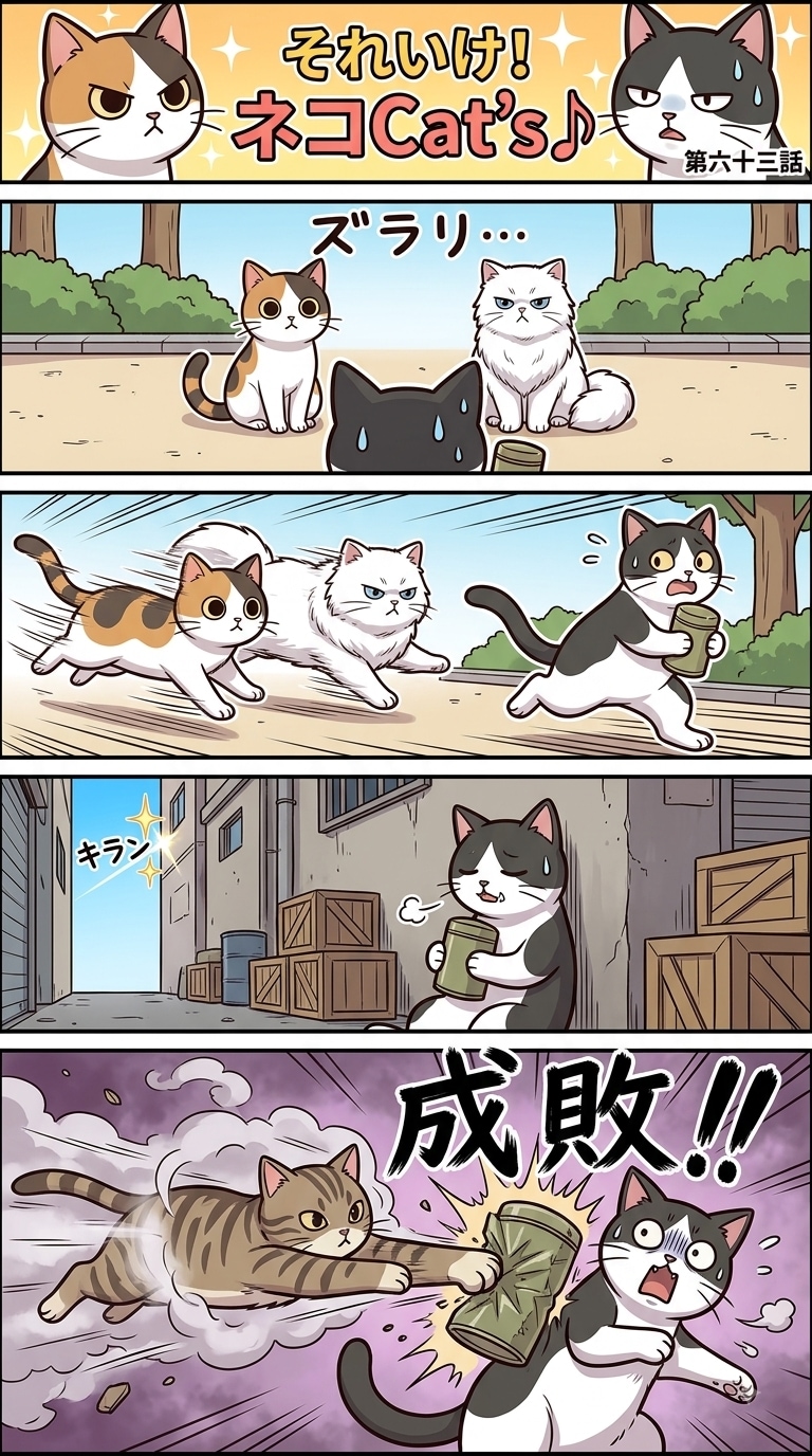 【63話】それいけ！ネコCat's♪(４コマ漫画)