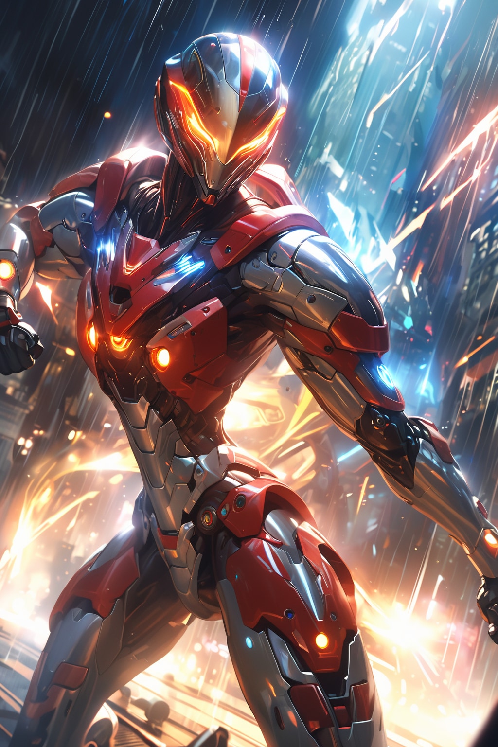 パワードスーツで格闘準備 | の人気AIイラスト・グラビア