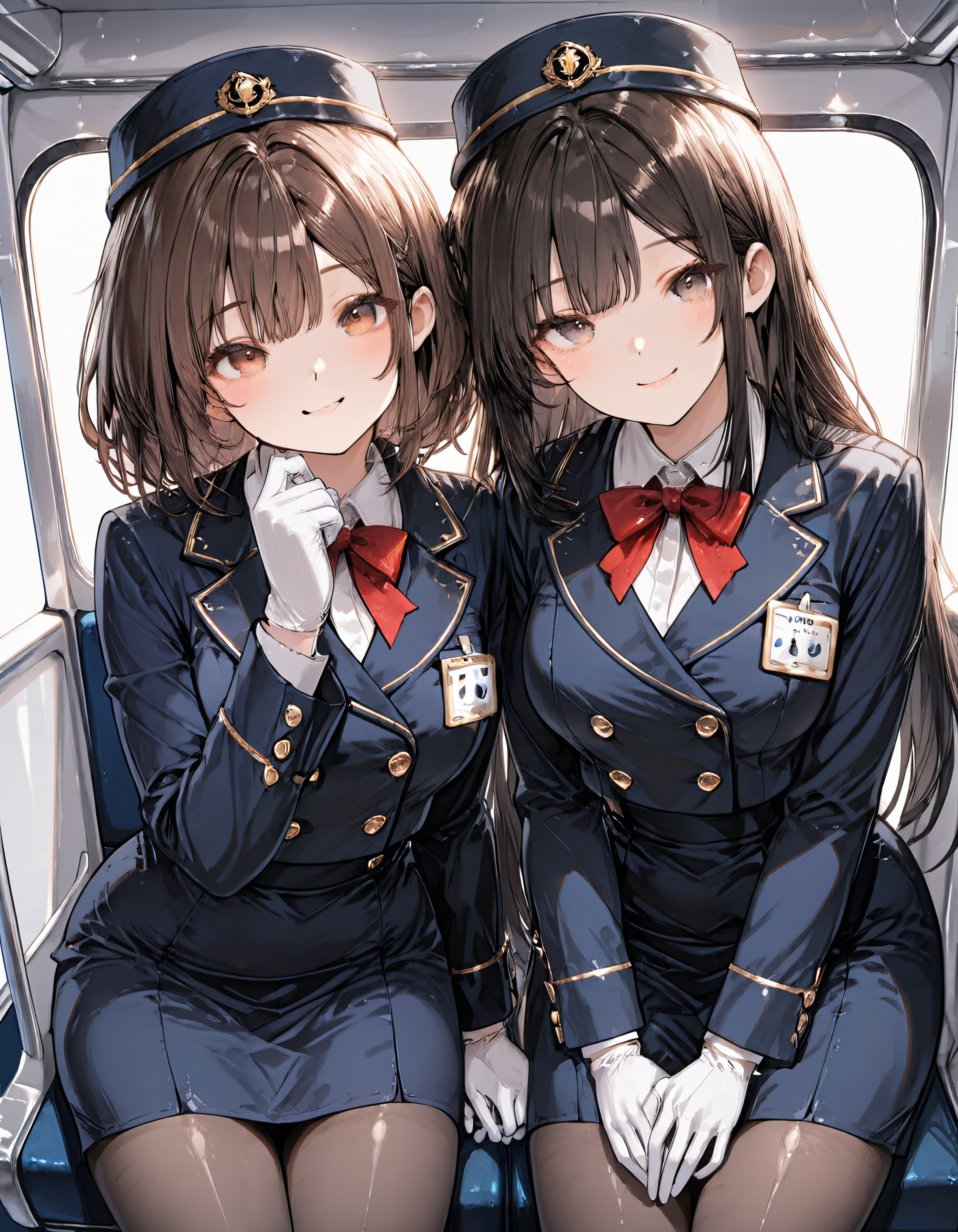 推しバスガイド①ゆい&②さくら | の人気AIイラスト・グラビア