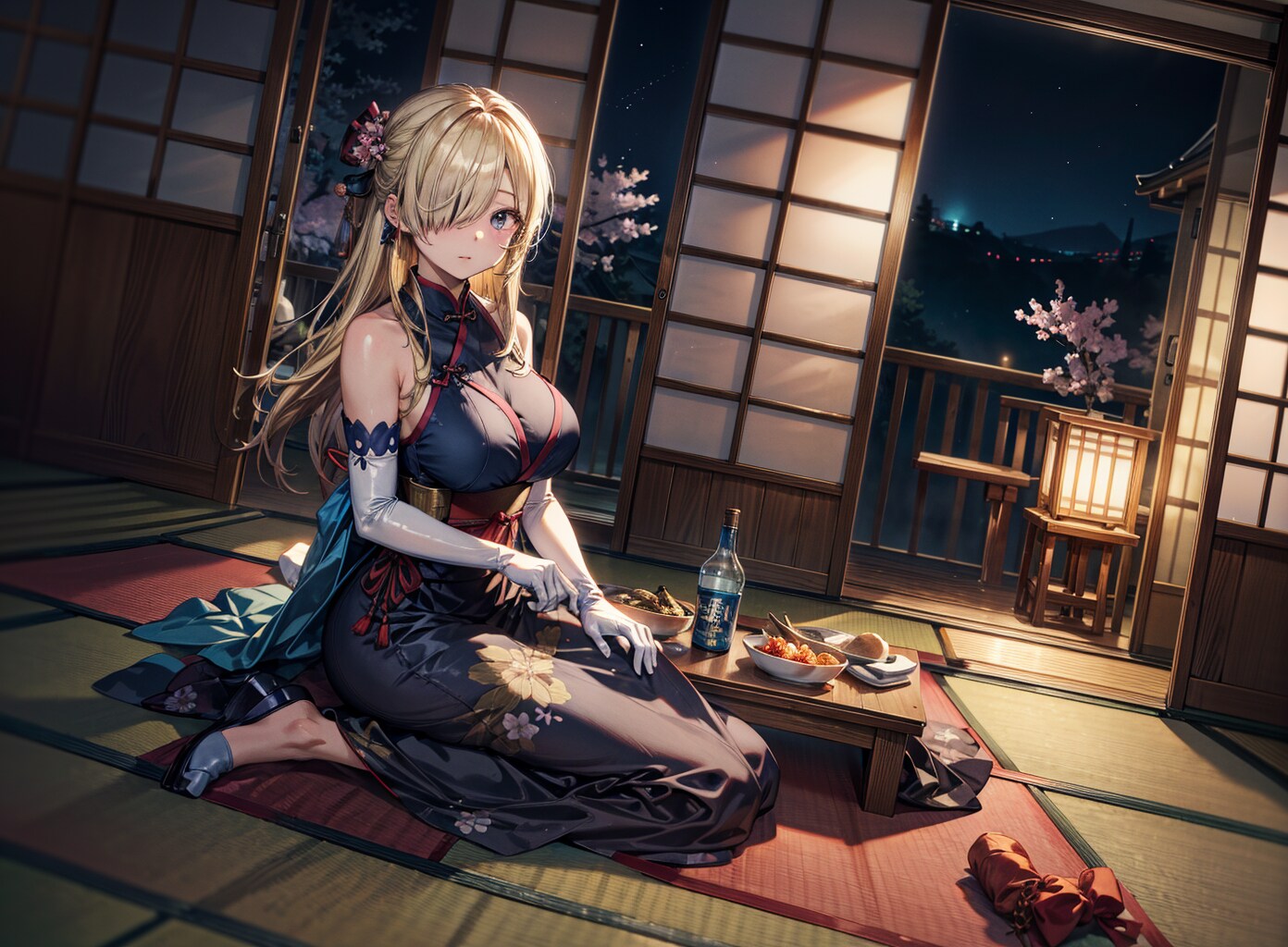 夜桜