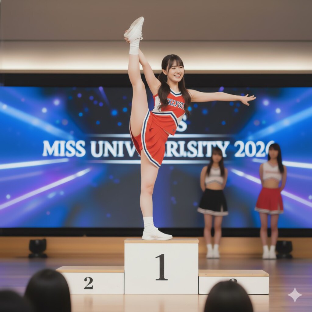 ある大学のミスコンテスト03：控室でソフトクリーム