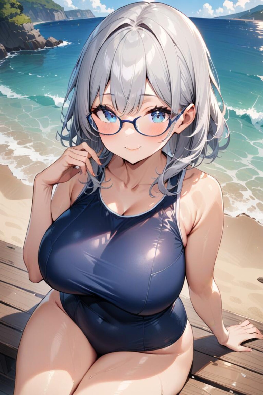 スク水を着てもらいました