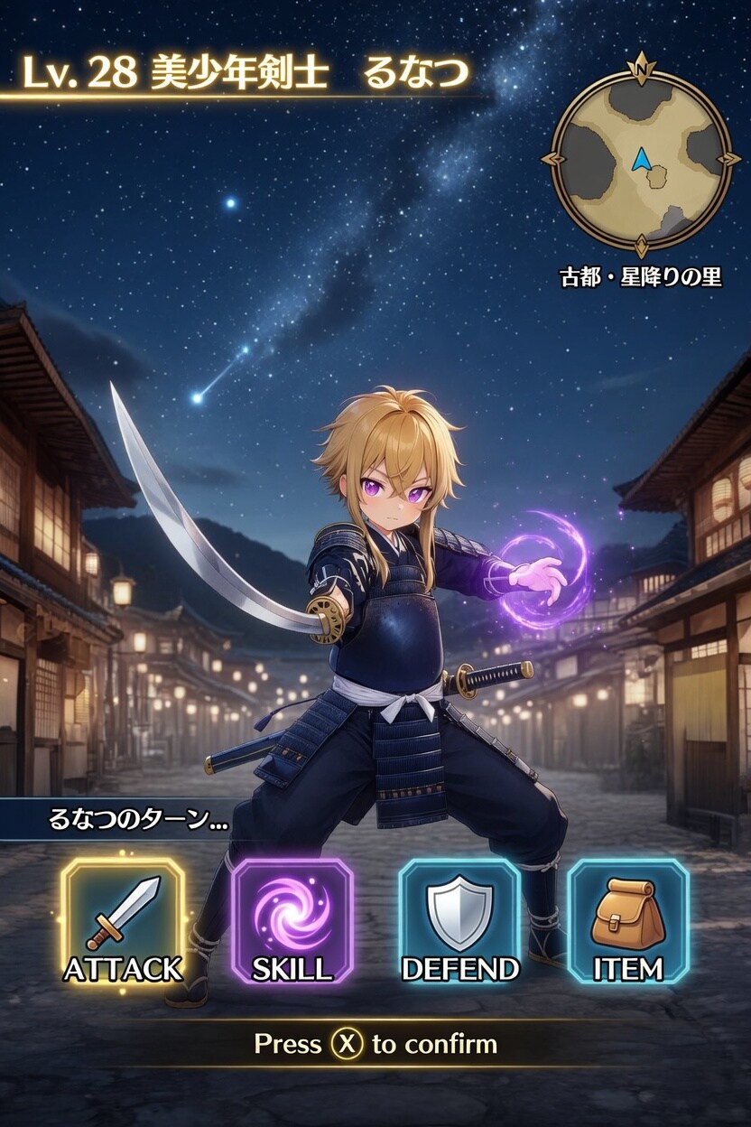 【🎮架空ゲーム🗡️】美少年剣士の瑠夏くんを仲間にしたい･･･