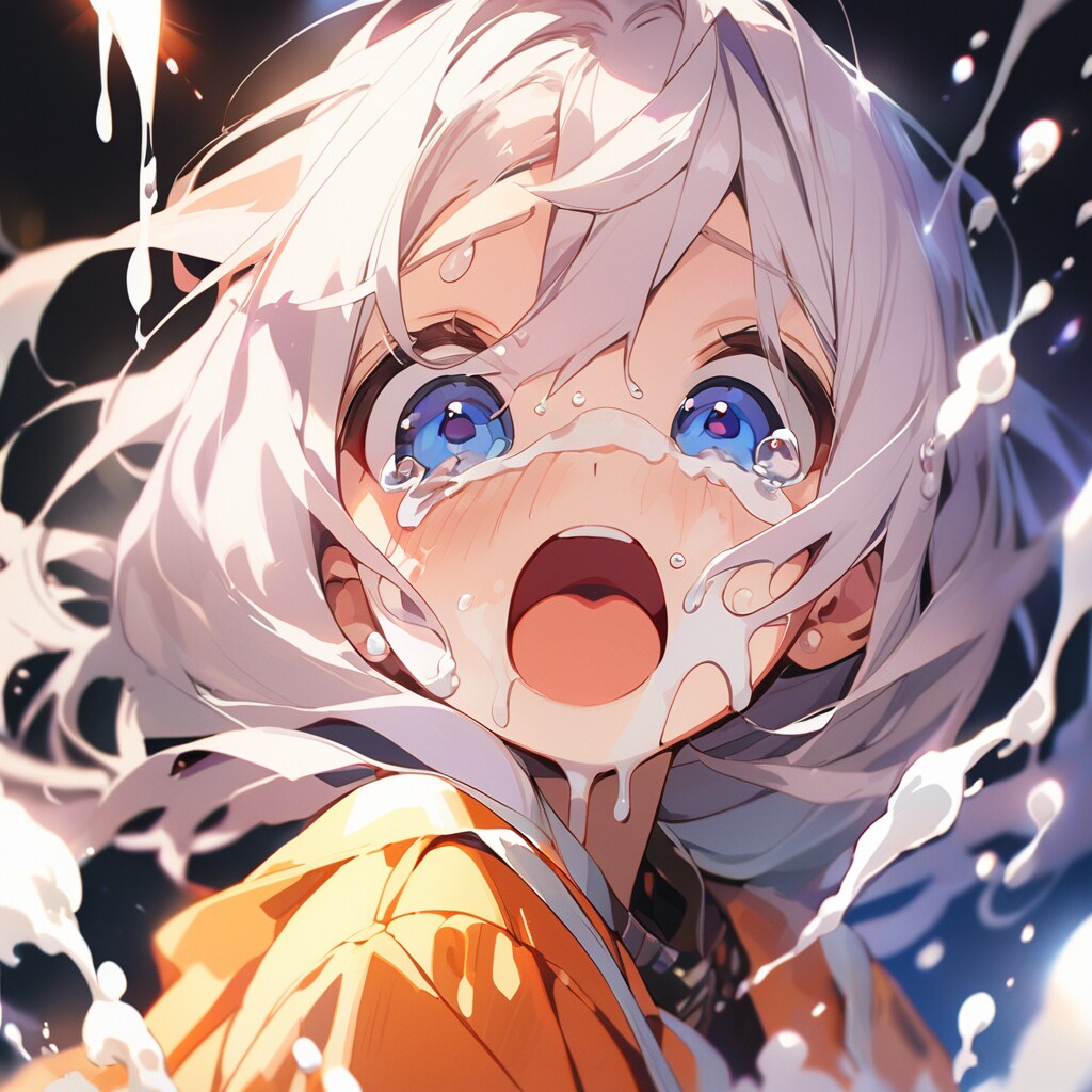 顔についた白い液体