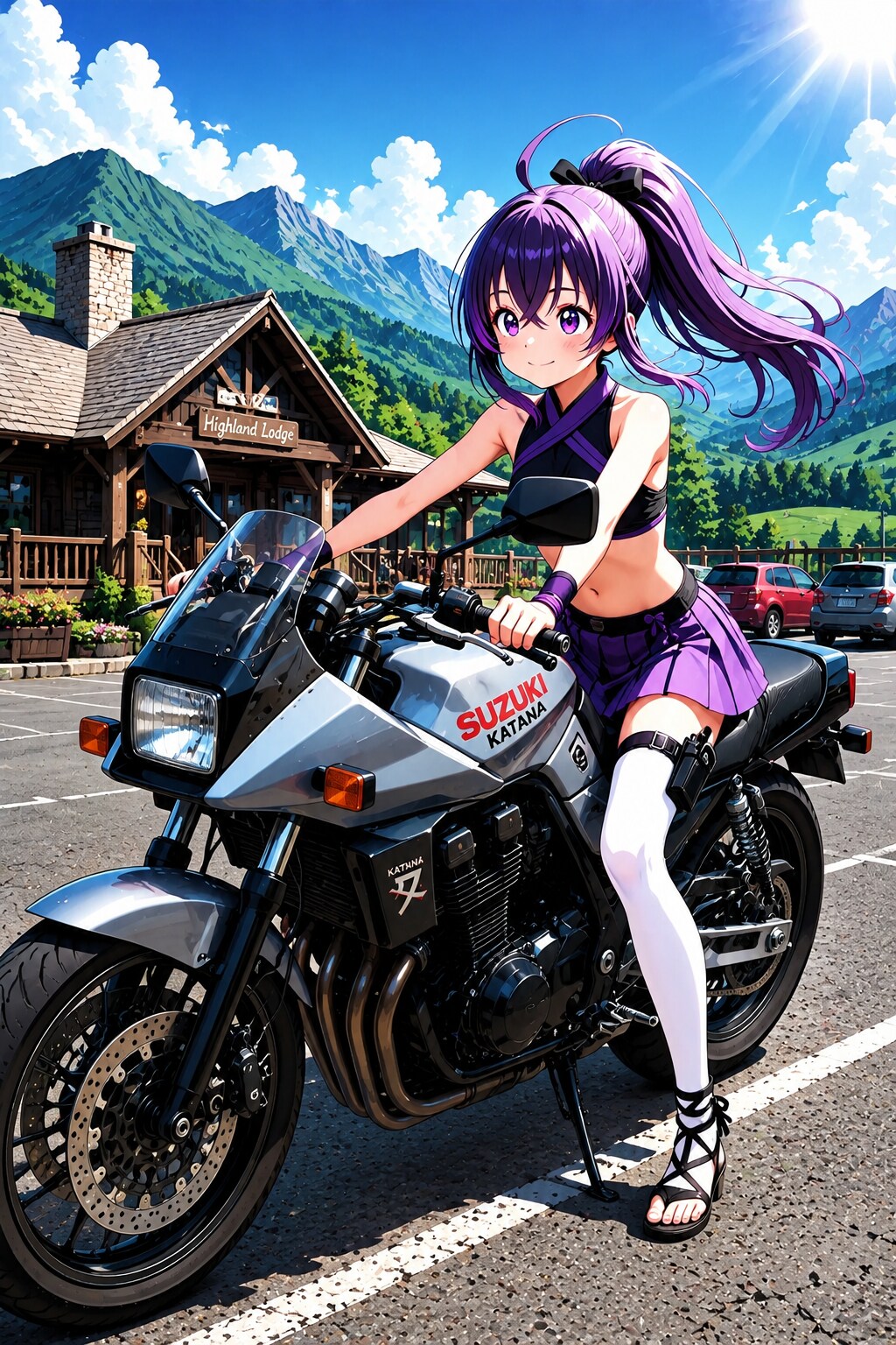 カタナに跨るクノイチ
