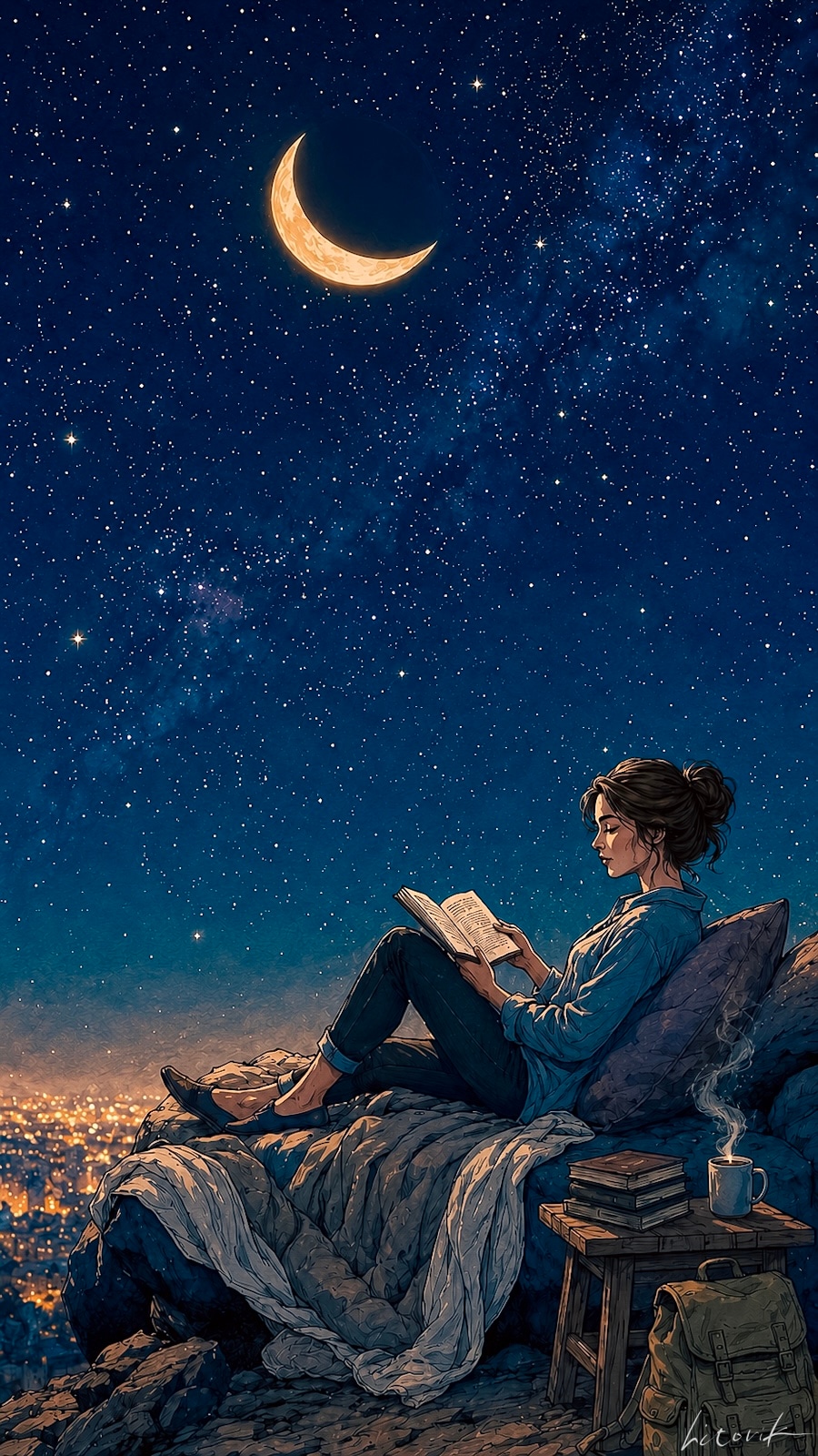 天の川読書クラブ会員席／スマホ壁紙アーカイブ