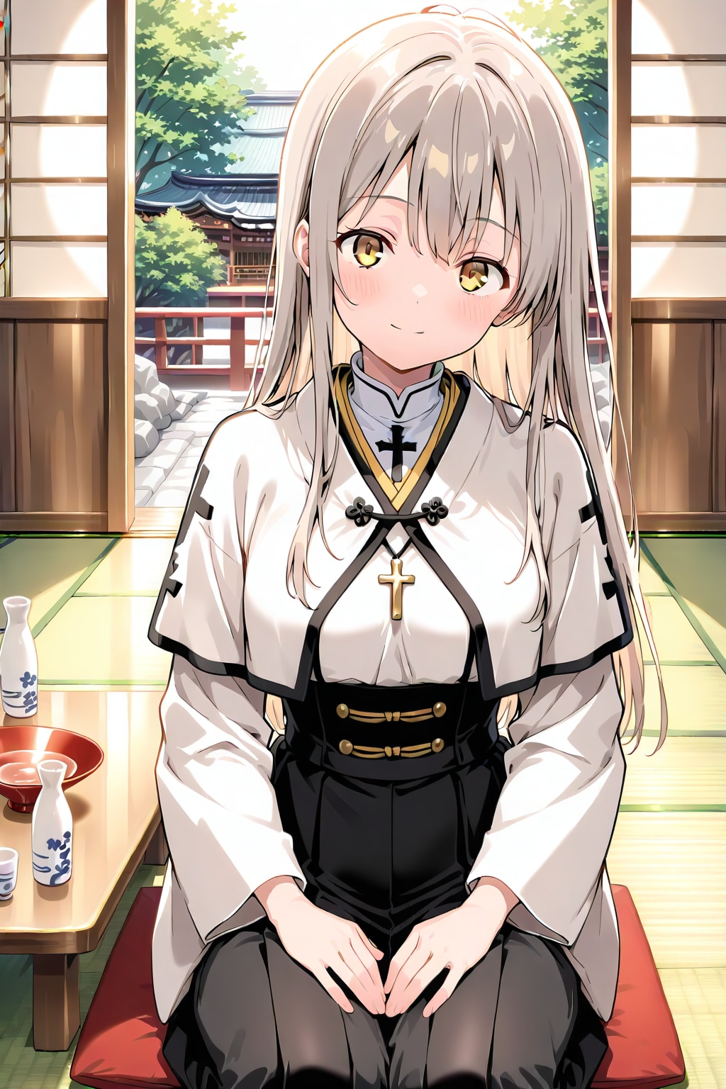 日本酒を堪能するジルリィさん