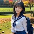 日本の秋とセーラーJK 7枚目