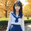 日本の秋とセーラーJK 8枚目