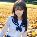 日本の秋とセーラーJK 6枚目
