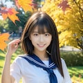 日本の秋とセーラーJK 2枚目