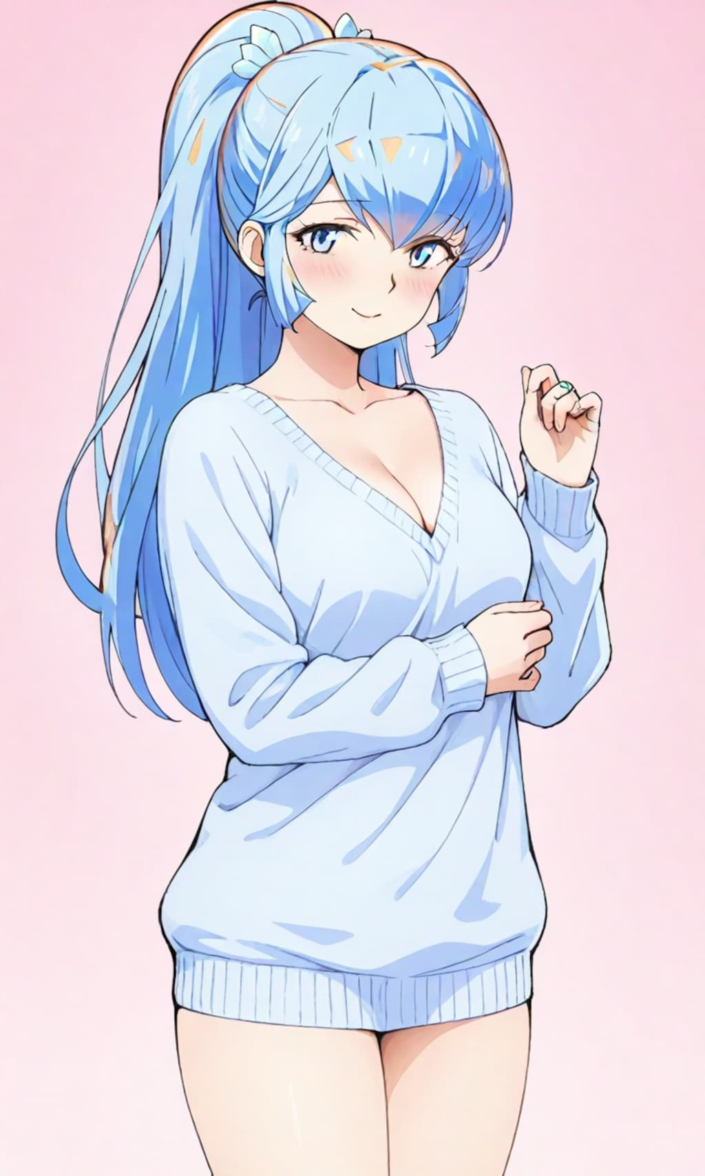 セーターと生足のおユキさん