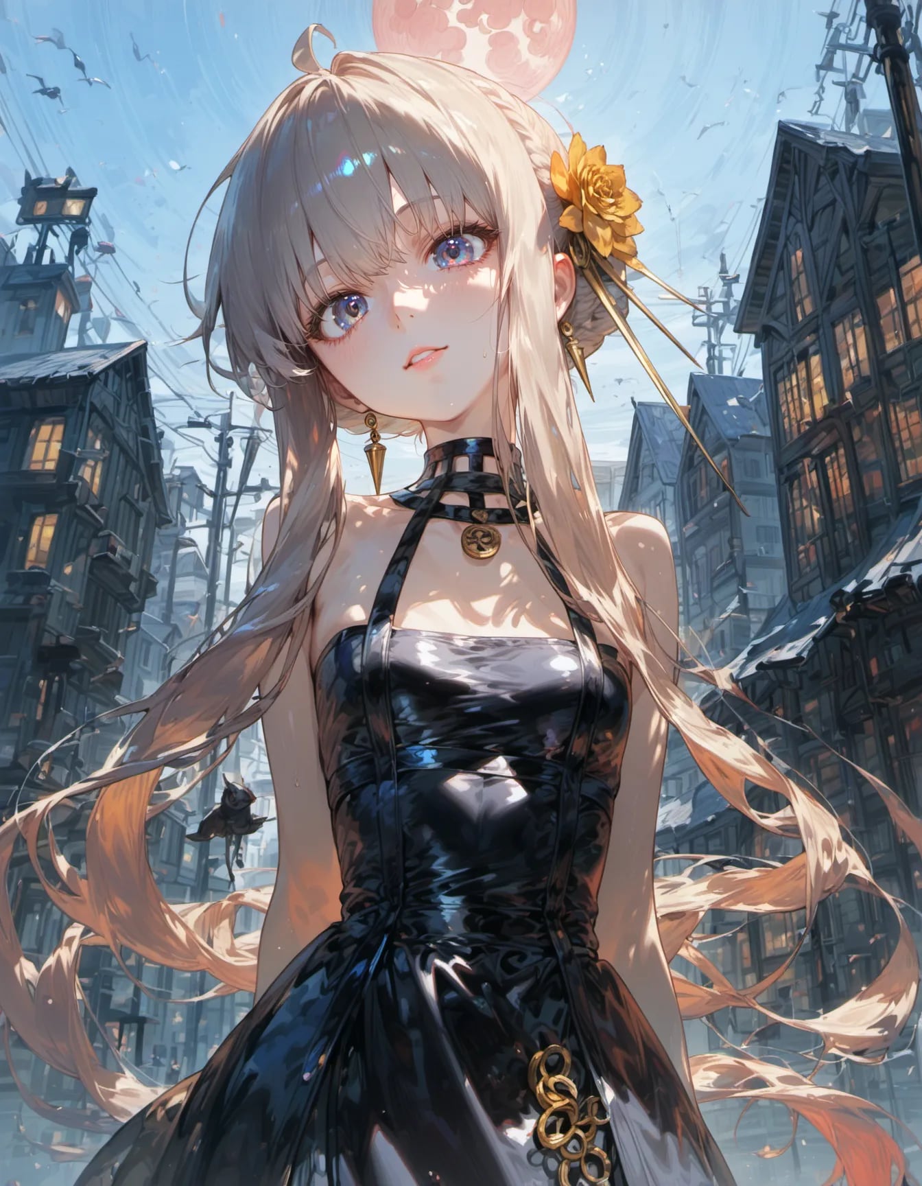 Moonlight Over the Crumbling City