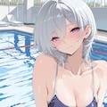 (1333)銀髪ちゃんスク水 4枚目