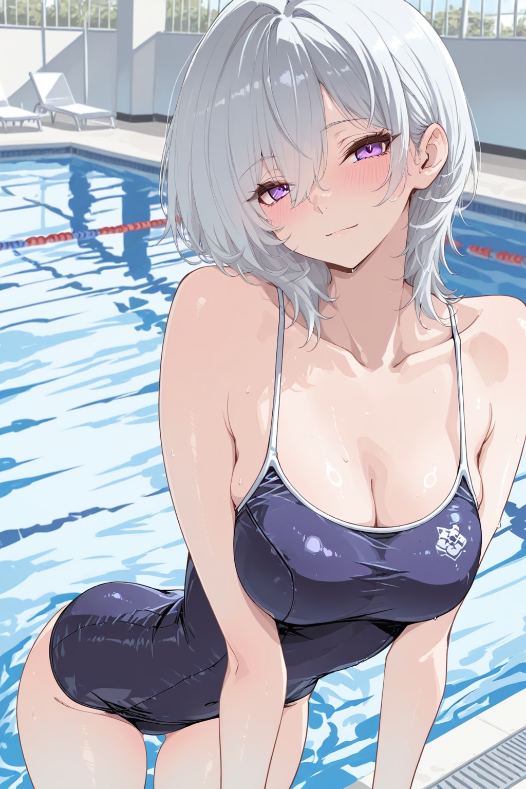 (1333)銀髪ちゃんスク水