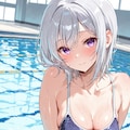 (1333)銀髪ちゃんスク水 3枚目